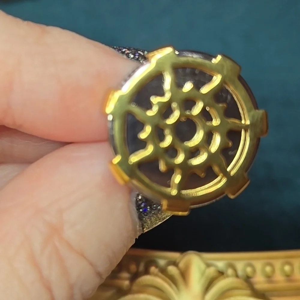 Stainless Steel Intricate Gold ToneCuff Links Brand New In Box